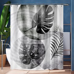 Vintage Retro Boho Background Leaves Botanical Shower Curtain 60  X 72  (medium) 