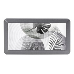 Vintage Retro Boho Background Leaves Botanical Memory Card Reader (mini)