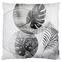 Vintage Retro Boho Background Leaves Botanical Large Premium Plush Fleece Cushion Case (two Sides)