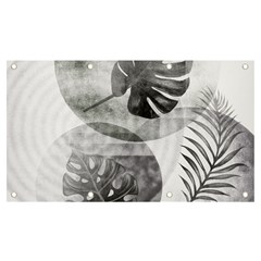 Vintage Retro Boho Background Leaves Botanical Banner And Sign 7  X 4 