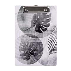 Vintage Retro Boho Background Leaves Botanical A5 Acrylic Clipboard