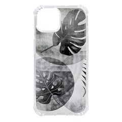 Vintage Retro Boho Background Leaves Botanical Iphone 14 Tpu Uv Print Case by Maspions