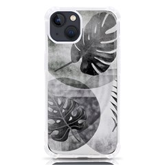 Vintage Retro Boho Background Leaves Botanical Iphone 13 Tpu Uv Print Case