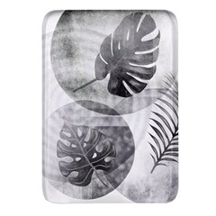 Vintage Retro Boho Background Leaves Botanical Rectangular Glass Fridge Magnet (4 Pack) by Maspions