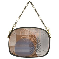 Boho Background Leaves Botanical Retro Vintage Art Chain Purse (one Side)