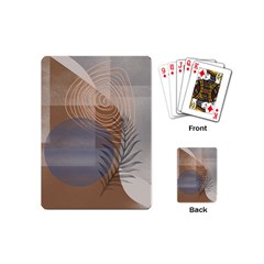 Boho Background Leaves Botanical Retro Vintage Art Playing Cards Single Design (mini)