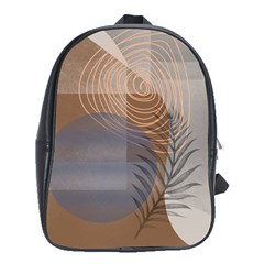 Boho Background Leaves Botanical Retro Vintage Art School Bag (xl)