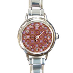 Illustrations Background Pattern Mandala Seamless Round Italian Charm Watch