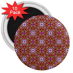 Illustrations Background Pattern Mandala Seamless 3  Magnets (10 Pack) 