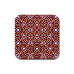 Illustrations Background Pattern Mandala Seamless Rubber Square Coaster (4 Pack) by Maspions