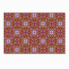 Illustrations Background Pattern Mandala Seamless Postcard 4 x 6  (pkg Of 10) by Maspions