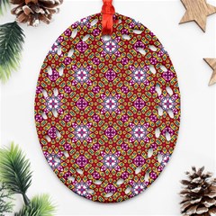 Illustrations Background Pattern Mandala Seamless Oval Filigree Ornament (two Sides)