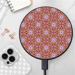 Illustrations Background Pattern Mandala Seamless Wireless Fast Charger(black)