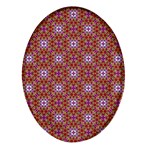 Illustrations Background Pattern Mandala Seamless Oval Glass Fridge Magnet (4 pack) Front