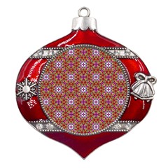 Illustrations Background Pattern Mandala Seamless Metal Snowflake And Bell Red Ornament by Maspions