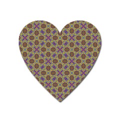 Art Illustrations Background Pattern Mandala Seamless Heart Magnet by Maspions