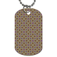 Art Illustrations Background Pattern Mandala Seamless Dog Tag (one Side)