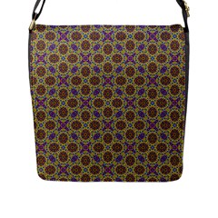 Art Illustrations Background Pattern Mandala Seamless Flap Closure Messenger Bag (l) by Maspions