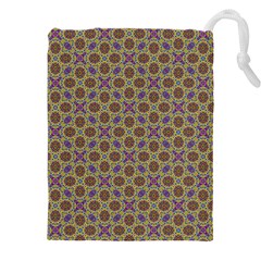 Art Illustrations Background Pattern Mandala Seamless Drawstring Pouch (5xl)