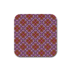 Pattern Mandala Seamless Rubber Square Coaster (4 Pack) by Maspions