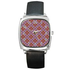 Pattern Mandala Seamless Square Metal Watch