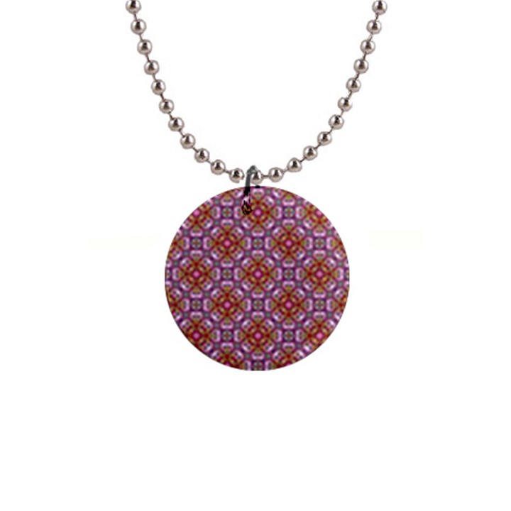 Pattern Mandala Seamless 1  Button Necklace