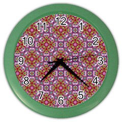 Pattern Mandala Seamless Color Wall Clock