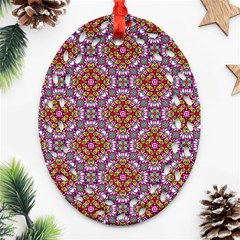 Pattern Mandala Seamless Oval Filigree Ornament (two Sides)