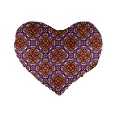 Pattern Mandala Seamless Standard 16  Premium Flano Heart Shape Cushions