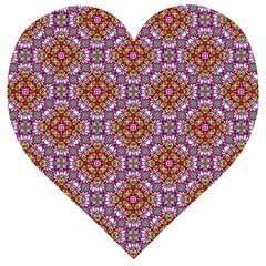 Pattern Mandala Seamless Wooden Puzzle Heart