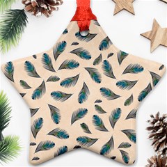 Background Palm Leaves Pattern Ornament (star)