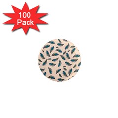 Background Palm Leaves Pattern 1  Mini Magnets (100 Pack) 