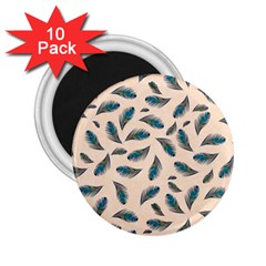 Background Palm Leaves Pattern 2 25  Magnets (10 Pack) 