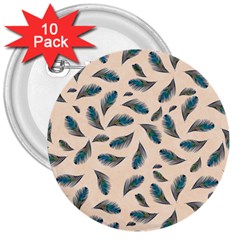 Background Palm Leaves Pattern 3  Buttons (10 Pack) 