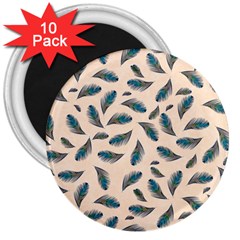 Background Palm Leaves Pattern 3  Magnets (10 Pack) 