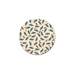 Background Palm Leaves Pattern Golf Ball Marker Front