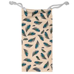 Background Palm Leaves Pattern Jewelry Bag