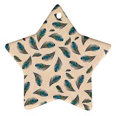 Background Palm Leaves Pattern Star Ornament (two Sides) by Maspions