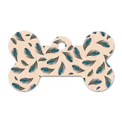 Background Palm Leaves Pattern Dog Tag Bone (two Sides)