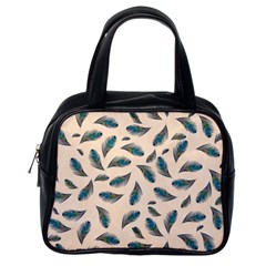 Background Palm Leaves Pattern Classic Handbag (one Side)