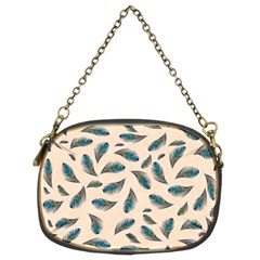 Background Palm Leaves Pattern Chain Purse (two Sides)