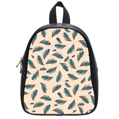 Background Palm Leaves Pattern School Bag (small)