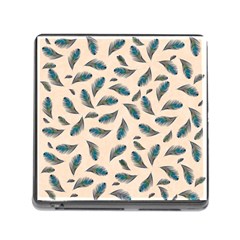 Background Palm Leaves Pattern Memory Card Reader (square 5 Slot)