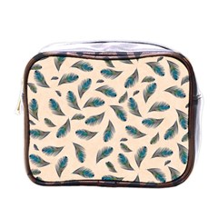 Background Palm Leaves Pattern Mini Toiletries Bag (one Side)