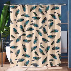 Background Palm Leaves Pattern Shower Curtain 60  X 72  (medium) 