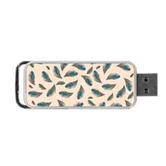 Background Palm Leaves Pattern Portable Usb Flash (two Sides)