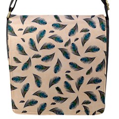 Background Palm Leaves Pattern Flap Closure Messenger Bag (s)