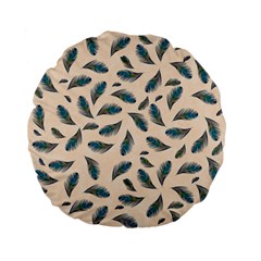 Background Palm Leaves Pattern Standard 15  Premium Flano Round Cushions