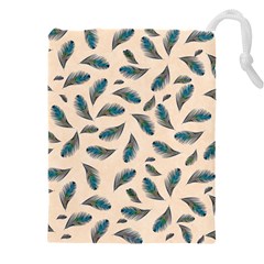 Background Palm Leaves Pattern Drawstring Pouch (5xl)