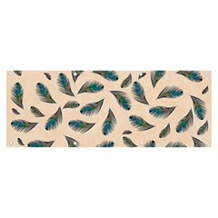 Background Palm Leaves Pattern Banner And Sign 8  X 3 